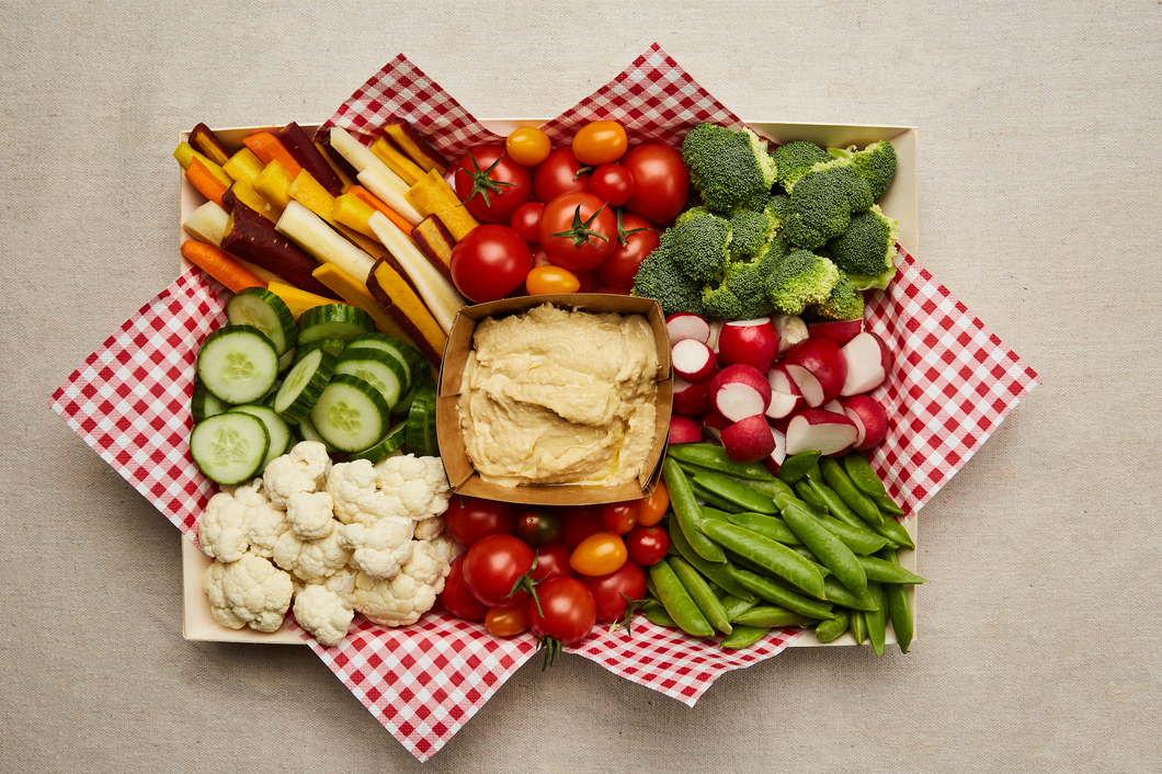 Assorted vegetables and hummus