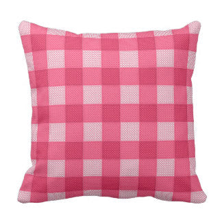 Red and white checkered pillow