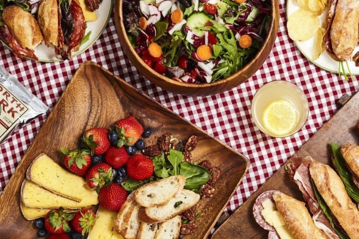 a plate of food on a table