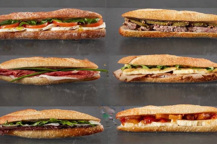 a close up of many different types of food